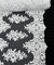 White Embroidered Lace Table Runner by the Yard, 20" Wide Sequin Mesh Lace Trim with Scalloped Edges